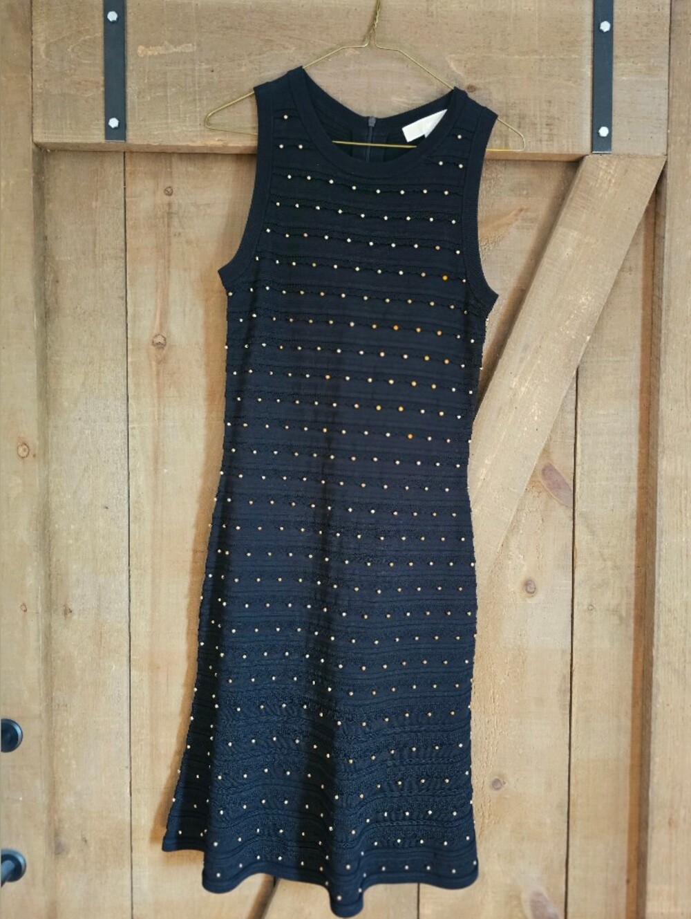 Michael Kors  Dress - Black Stretch Gold Studs